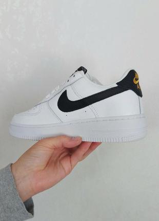 Кроссовки nike air force 1 white black3 фото