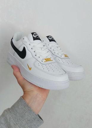 Кроссовки nike air force 1 white black6 фото