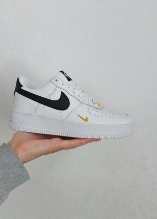 Кросівки nike air force 1 white black5 фото