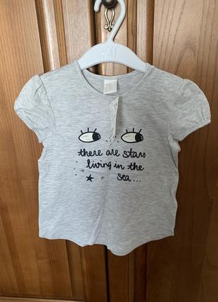 Футболка h&m с принтом 92 рост новая
