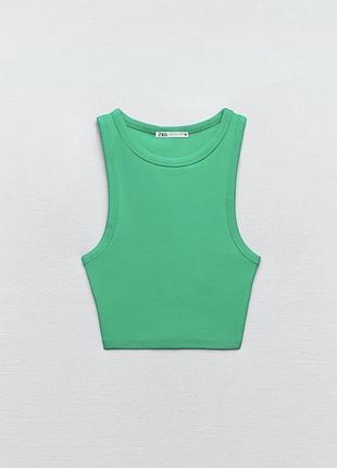 Топ в рубчик zara