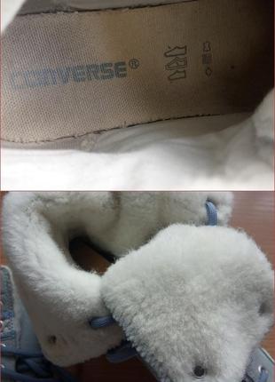 Замшевые кеды хайтопы 40 р. 26 см. converse all star с меховой отделкой
