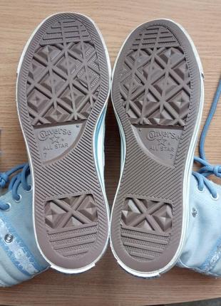 Замшевые кеды хайтопы 40 р. 26 см. converse all star с меховой отделкой