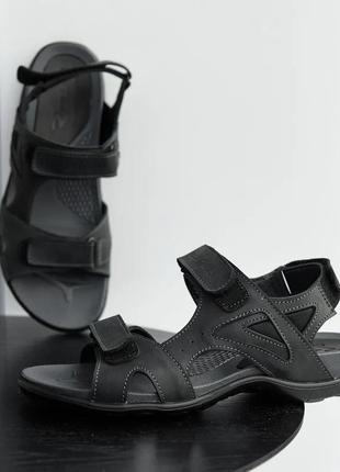 Мужские сандали кожаные летние черные (из натуральной кожи черного цвета) - мужская обувь на лето 20226 фото