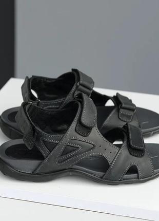 Мужские сандали кожаные летние черные (из натуральной кожи черного цвета) - мужская обувь на лето 20224 фото