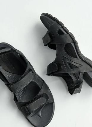 Мужские сандали кожаные летние черные (из натуральной кожи черного цвета) - мужская обувь на лето 20227 фото
