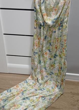Сукня Сарафан міді максі в підлогу квітковий принт