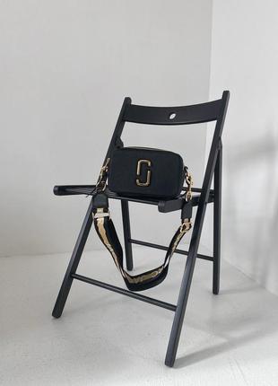 Marc jacobs the snapshot black gold трендова сумочка марк джейкобс чорна золотиста золота женская модная черная золотая сумка тренд 8