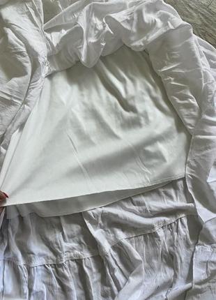 Летний сарафан в пол, платье ярусное белое, хлопковый длинный сарафан7 фото