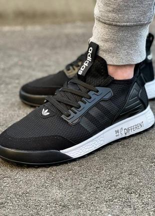 Чоловічі літні чорно-білі кросівки в сітку adidas🆕 легкі кросівки адідас5 фото