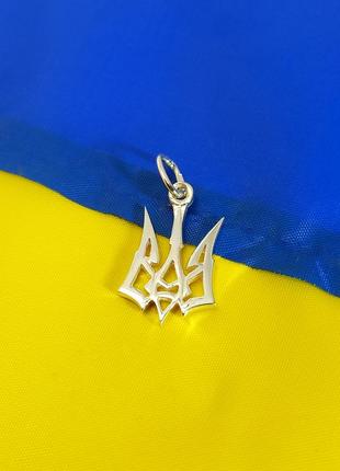 Серебряный кулон герб украины