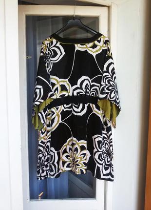 Шелковая туника / блуза monsoon 100% натуральный шелк большой размер батал2 фото