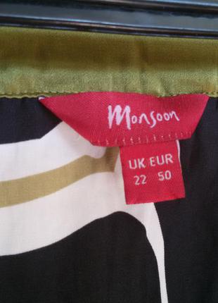 Шелковая туника / блуза monsoon 100% натуральный шелк большой размер батал3 фото