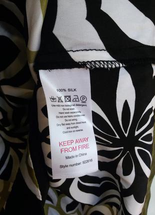 Шелковая туника / блуза monsoon 100% натуральный шелк большой размер батал4 фото