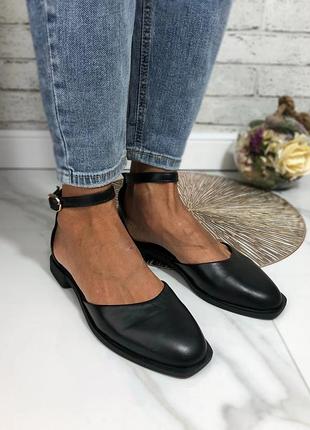 Чорні шкіряні балетки art ⚡ натуральна шкіра 6 кольорів 🔰 чорні натуральні балетки босоніжки art ⚡