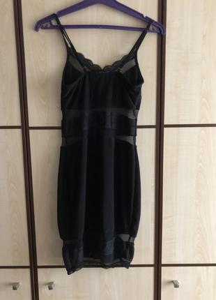 Платье комбинация черное6 фото