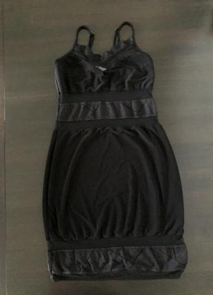 Платье комбинация черное8 фото