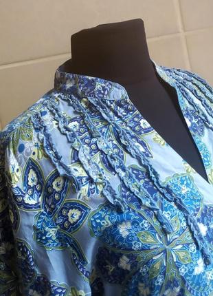 Стильне плаття сорочка в квітковий принт з натуральної тканини3 фото