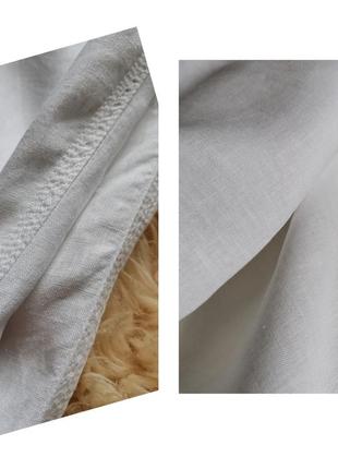 Льняные белые летние прямые брюки женские madonna лляні жіночі білі штани котон6 фото