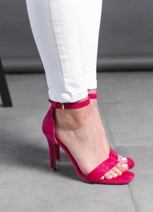 Жіночі черевики (туфлі) на підборах (шпильці) червоні замшеві (червоного кольору) літні - жіноче взуття на літо 20228 фото