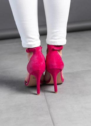Жіночі черевики (туфлі) на підборах (шпильці) червоні замшеві (червоного кольору) літні - жіноче взуття на літо 20223 фото