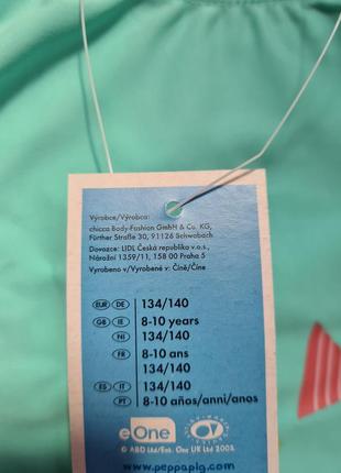 Disney peppa pig солнцезащитная футболка для купания/пляжа для  девочки  spf 50+ 134/140 р.3 фото