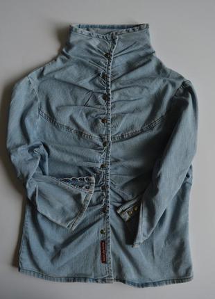 Куртка джинсова сорочка накидка блуза