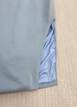 Нарядна сукня нарядное платье голубое необычное с разрезом2 фото