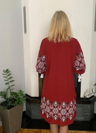 Платье + длинный жилет костюм в етностилі сукня+желетка колір в асортименті3 фото
