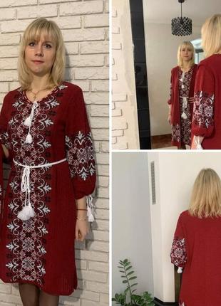 Сукня + довгий жилет костюм в етностилі сукня+желетка колір в асортименті