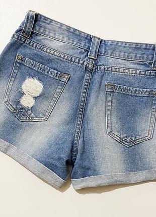Eur 36 джинсовые шорты голубые женские короткие летние1 фото