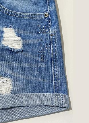 Eur 36 джинсовые шорты голубые женские короткие летние5 фото