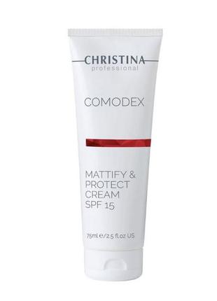 "матування і захист" christina comodex-mattify&protect cream spf15