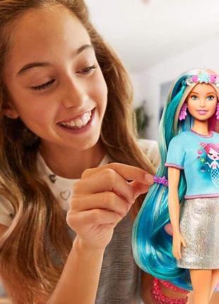 Барбі єдиноріжка з аксесуарами barbie fantasy hair doll, оригінал від маттел. барбі4 фото