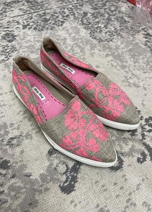 Балетки miu miu
