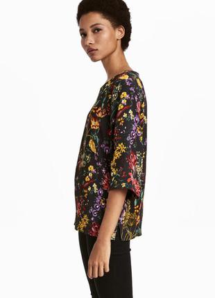 Блуза з квітковим принтом h&m2 фото