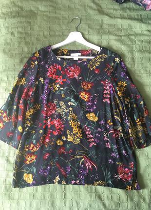 Блуза з квітковим принтом h&m3 фото