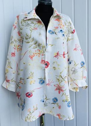 Класна блуза -сорочка з квітковим принтом zara