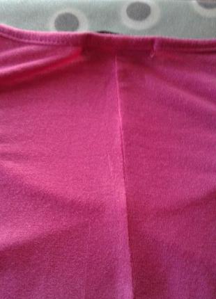 Лаконічне малинове трикотажне віскозне сукня туніка з коротким рукавом 2/3 busy англія батал5 фото