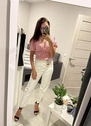 Блузка блуза топ в горох stradivarius не zara новая коллекция