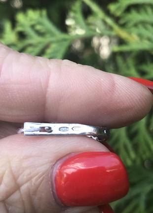 Нові срібні сережки з натуральним рубіном, срібло 925 проба4 фото
