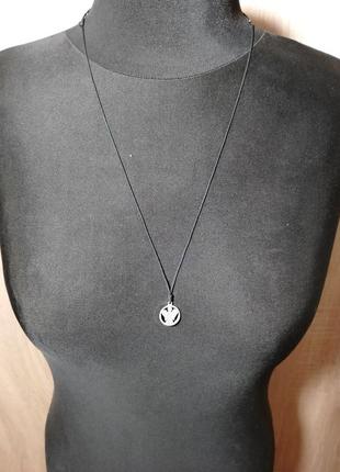 Брендовая подвеска ожерелье корона с блестками кулон медальон1 фото
