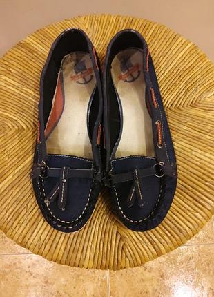 Синие туфли,мокасины,балетки graceland раз,39