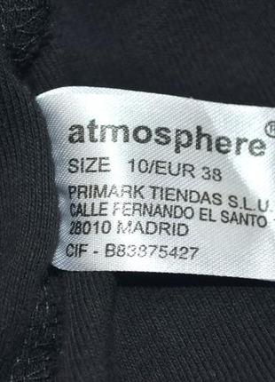 Чёрная базовая хлопковая футболка atmoaphere6 фото