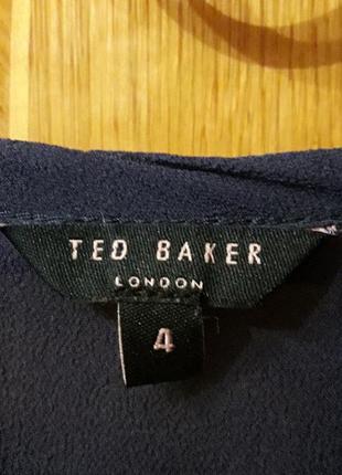 Брендовая стильная блуза р.4 от ted baker темно- синяя4 фото