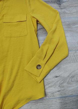Рубашка блуза горчичного цвета рубашка свободного кроя с длинным рукавом m&amp;co10 фото