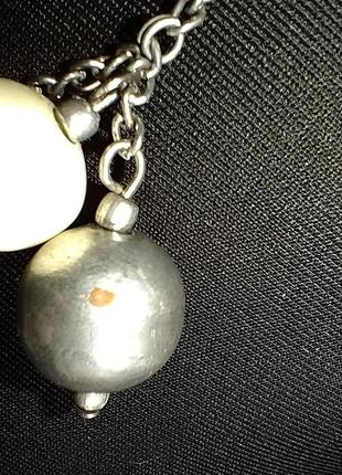 Маркированная цепочка ожерелье с бусинами4 фото