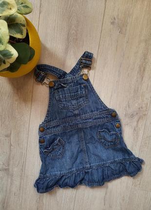 George джинсовый сарафан 1,5-2 года