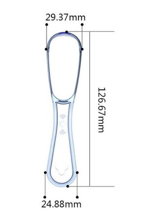 Прибор для чистки языка / скребок для очистки языка3 фото