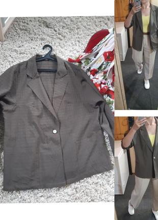 Актуальный стильный легкий безподкладочный пиджак свободный, wilken elegance,  p. 42-441 фото